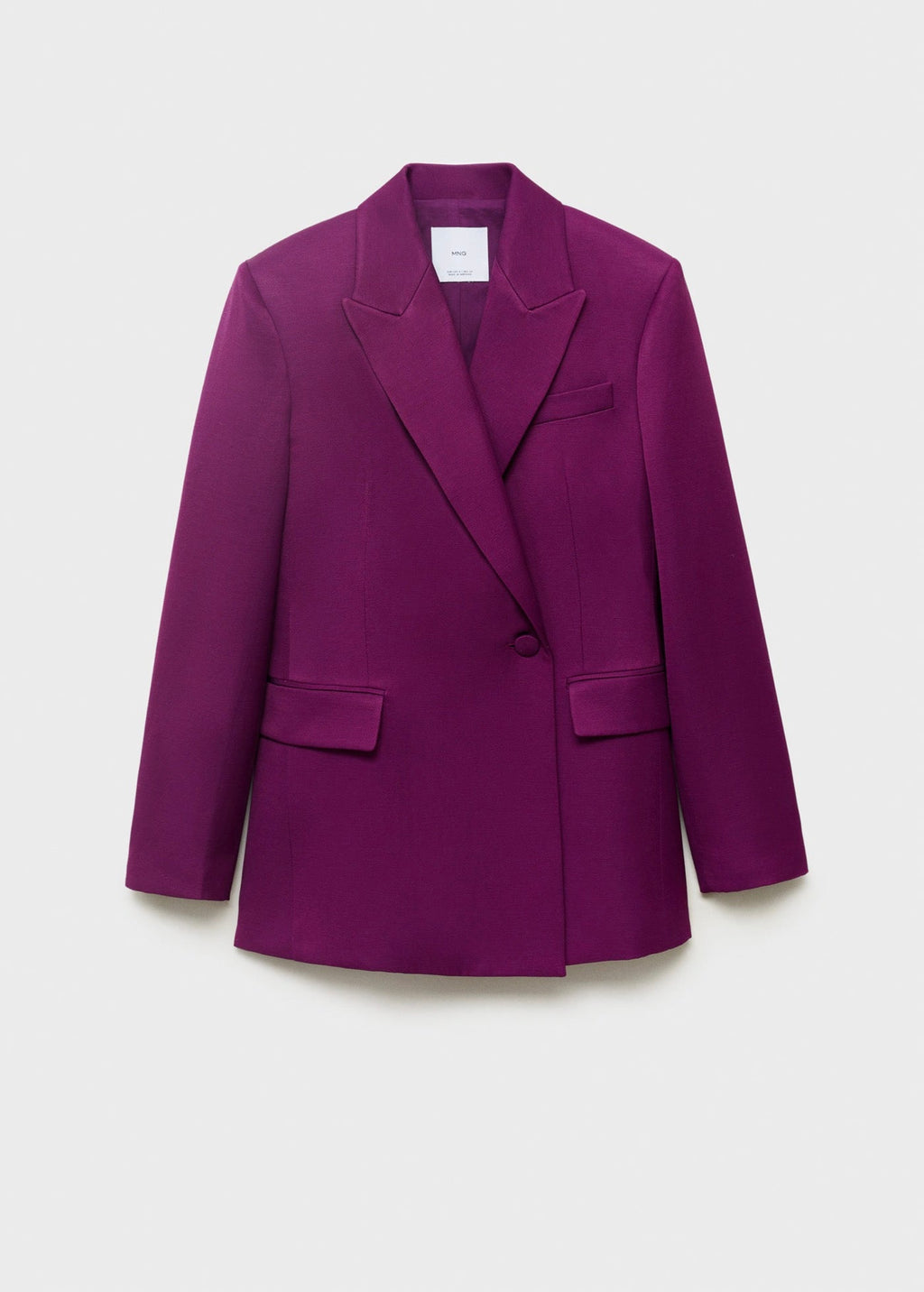 Blazer Costume Croisé Lin Mélangé