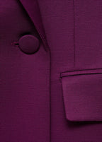Blazer Costume Croisé Lin Mélangé
