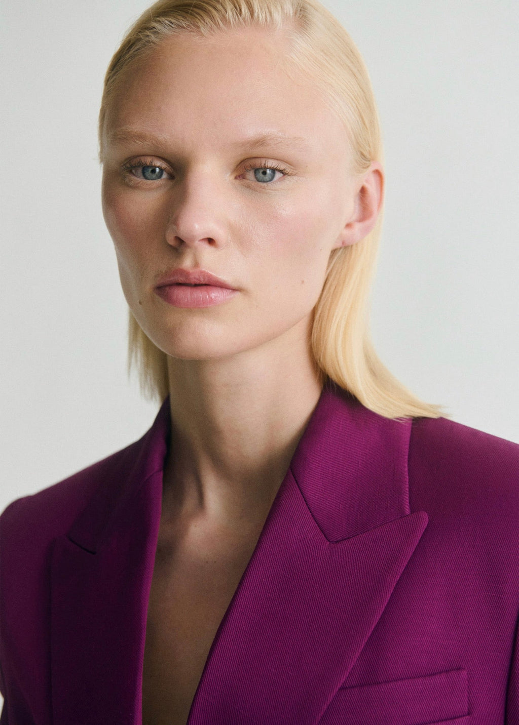 Blazer Costume Croisé Lin Mélangé