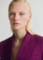 Blazer Costume Croisé Lin Mélangé