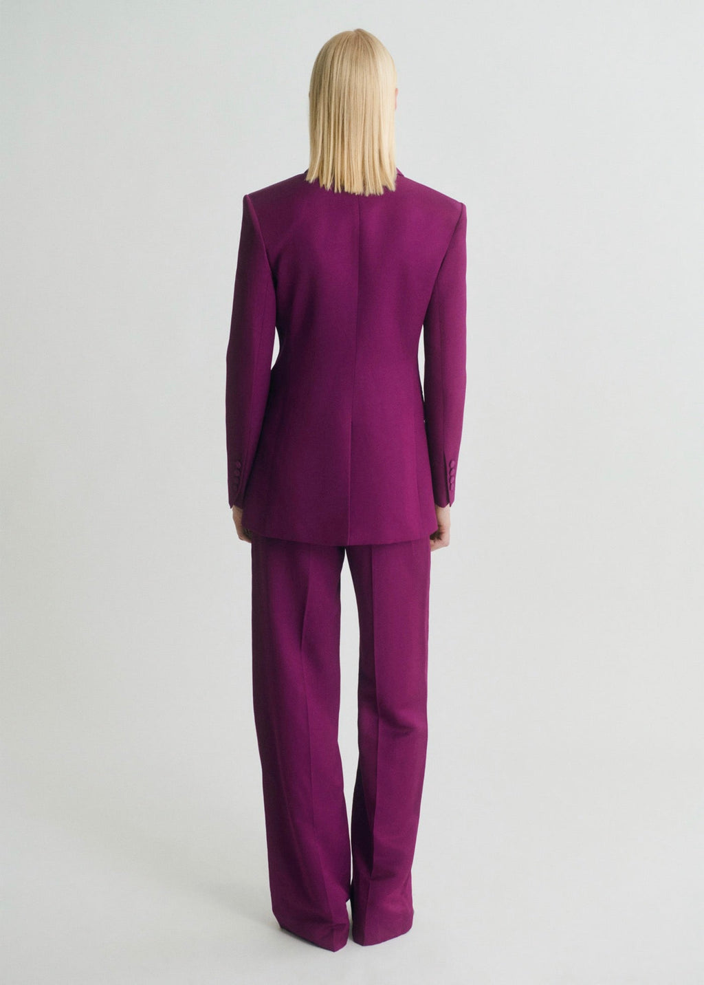 Blazer Costume Croisé Lin Mélangé