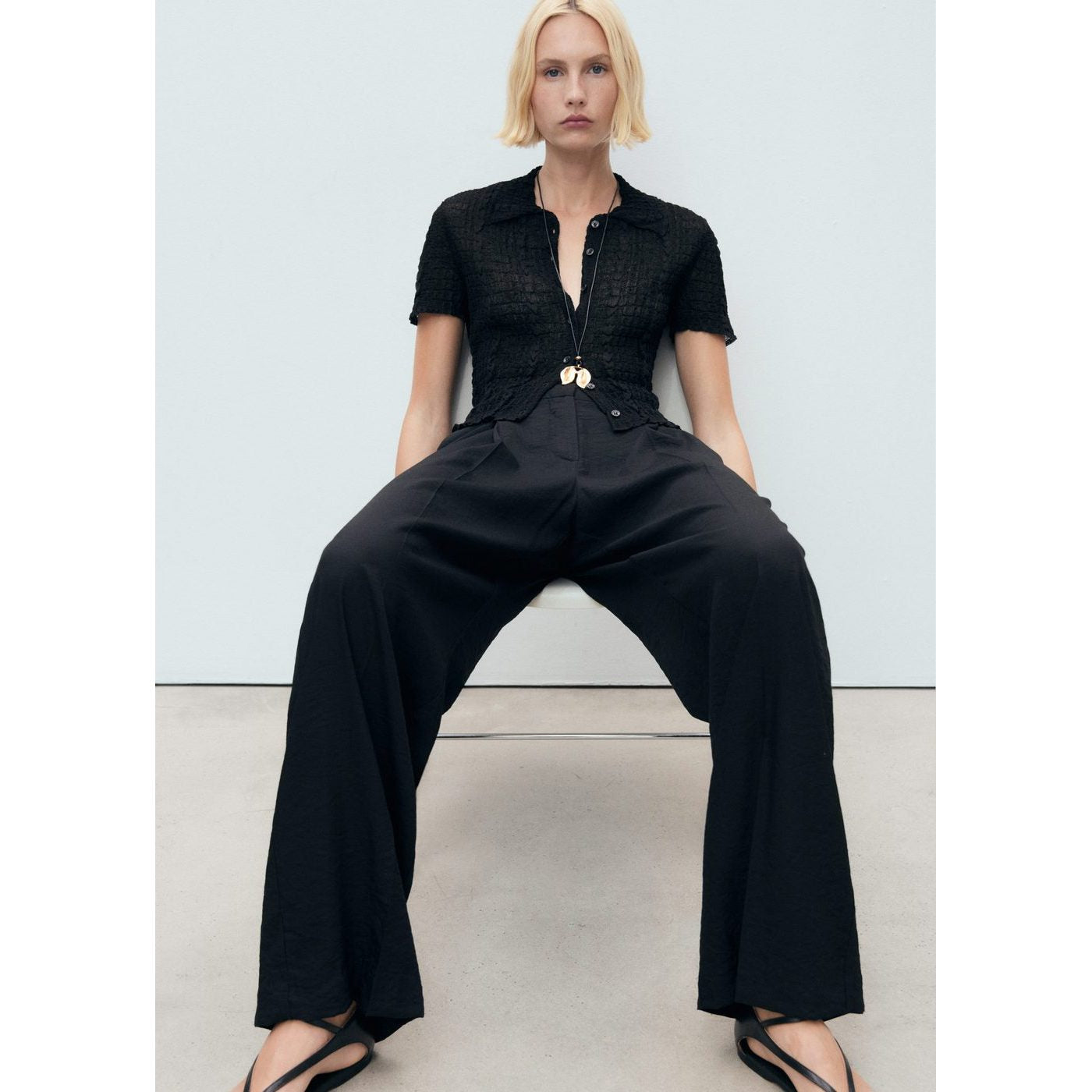 Pantalon Wideleg Pinces