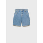 Bermuda En Jean Droit Taille Haute