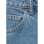 Bermuda En Jean Droit Taille Haute