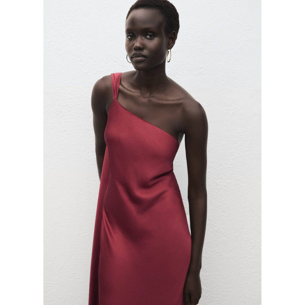 Robe Satinée Asymétrique