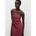 Robe Satinée Asymétrique