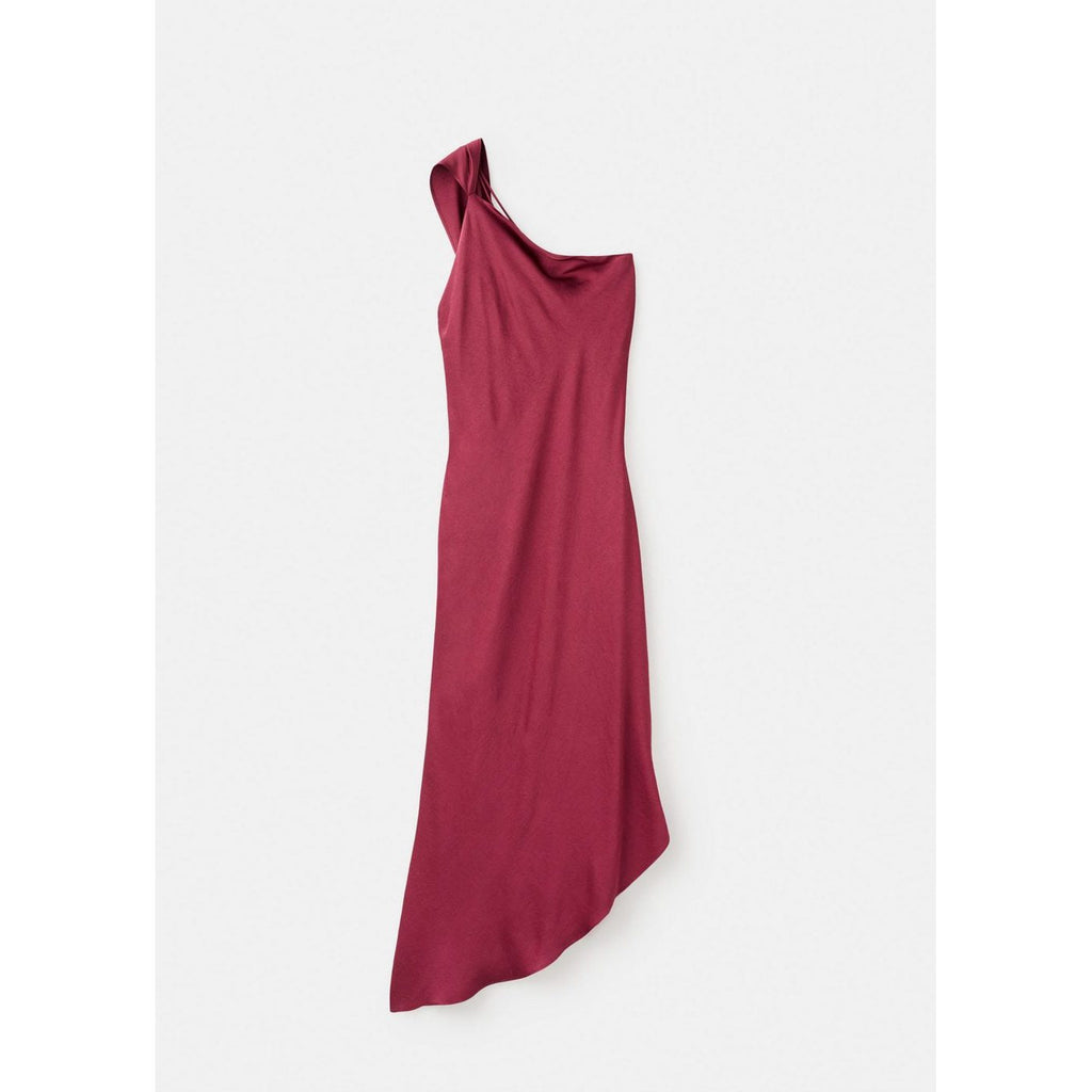 Robe Satinée Asymétrique