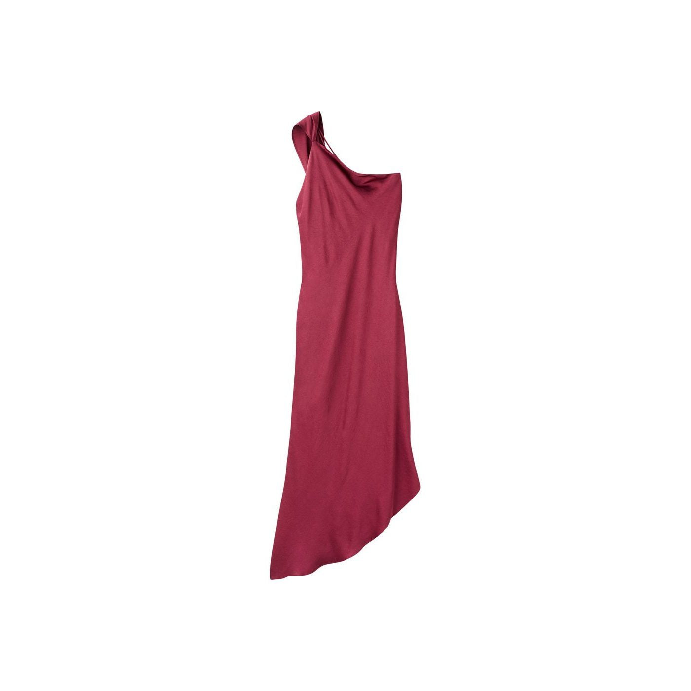 Robe Satinée Asymétrique
