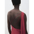 Robe Satinée Asymétrique