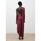 Robe Satinée Asymétrique