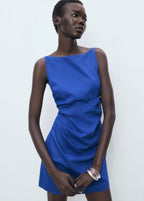 Robe En Lin Drapé