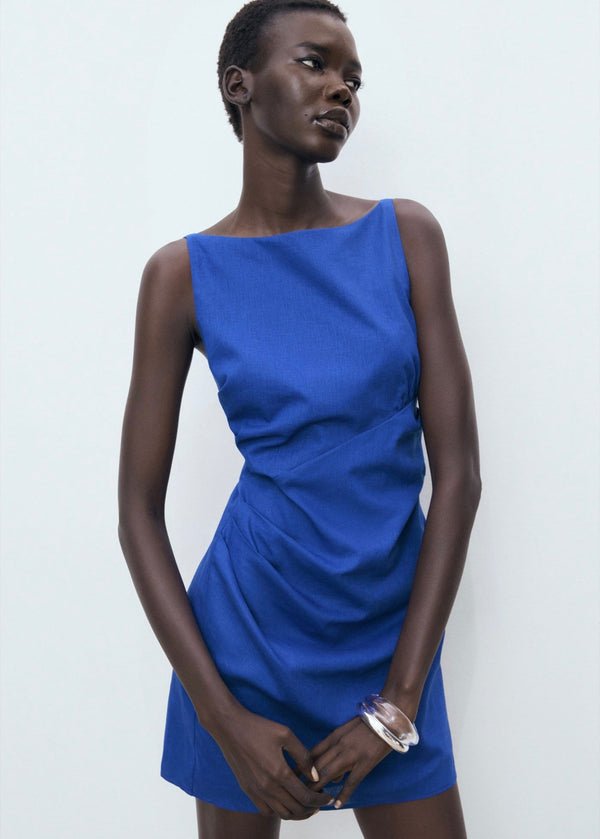 Robe En Lin Drapé