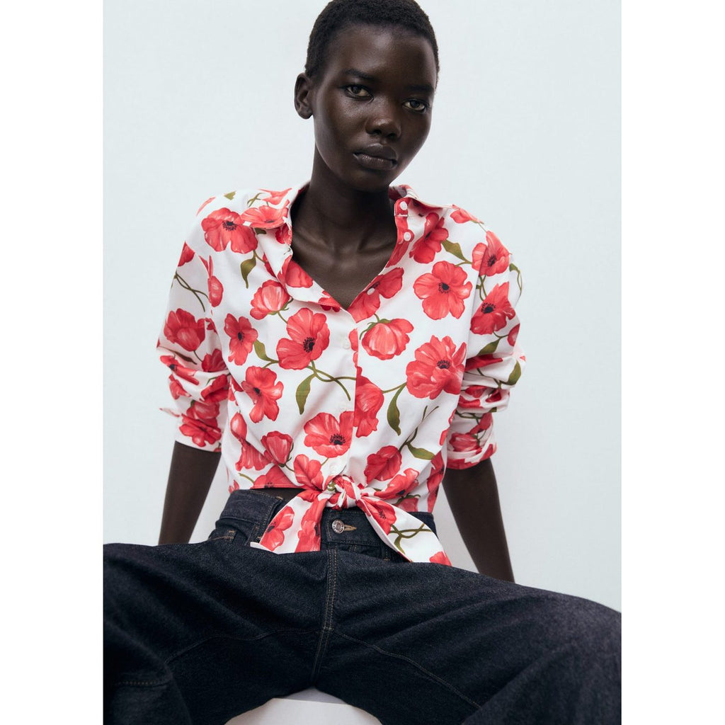 Chemise Popeline Imprimé À Fleurs