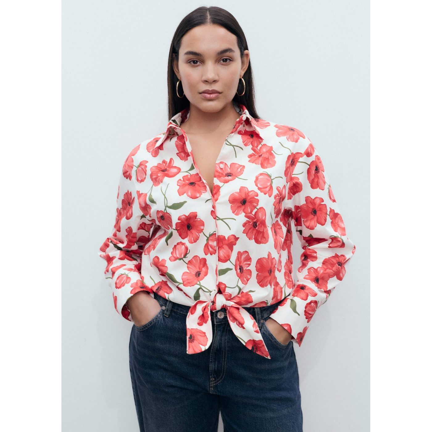 Chemise Popeline Imprimé À Fleurs