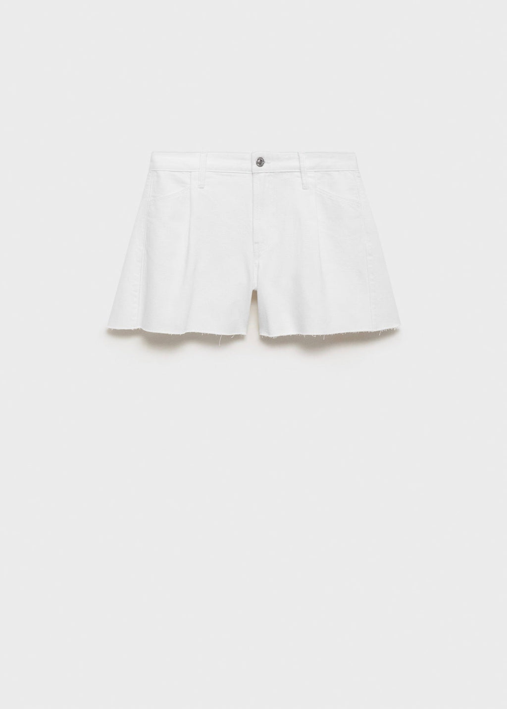 Short En Jean Bas Effiloché Pinces