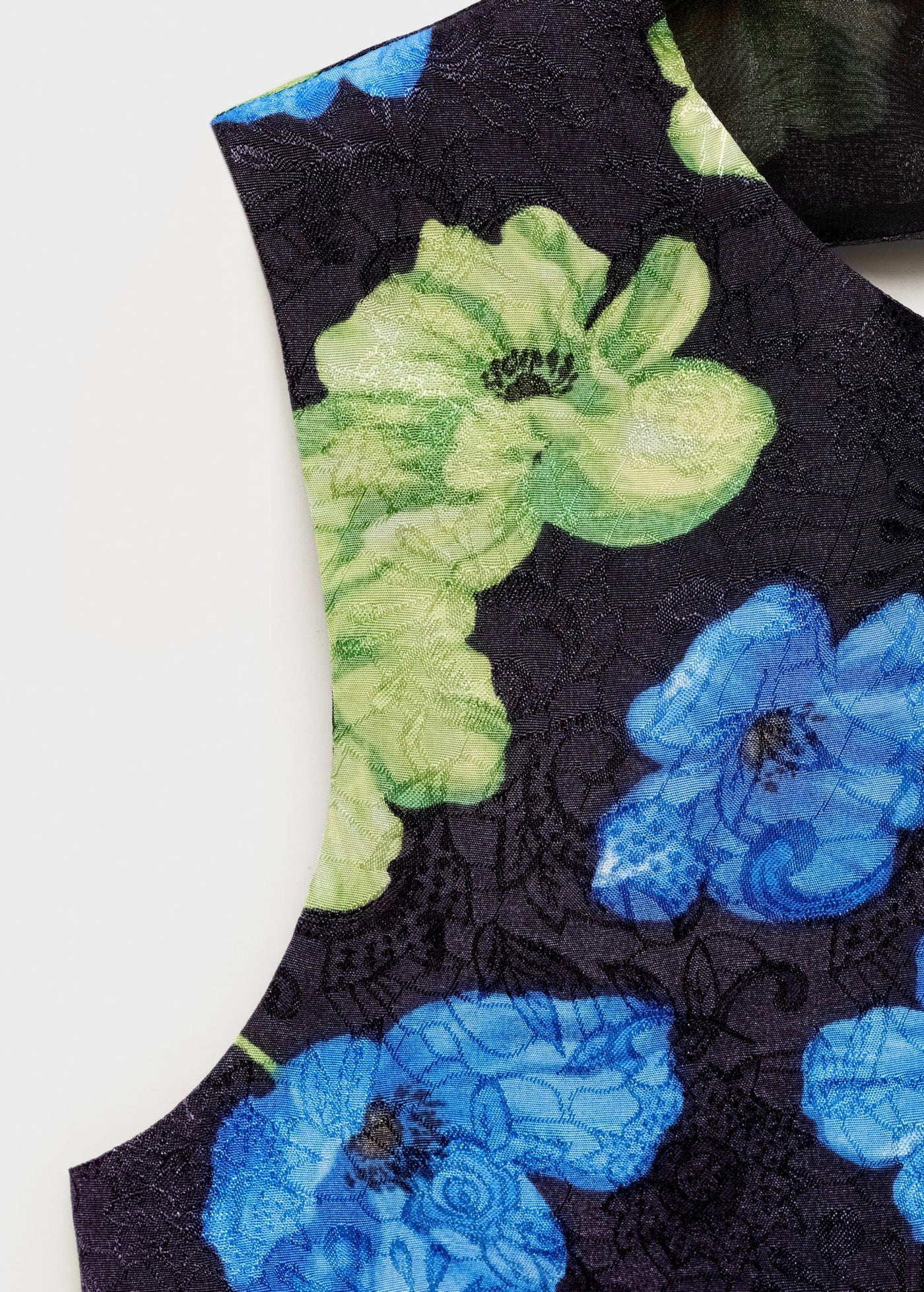 Blouse Courte À Fleurs Dos Nu
