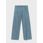 Pantalón Denim Wide Leg Cinturón