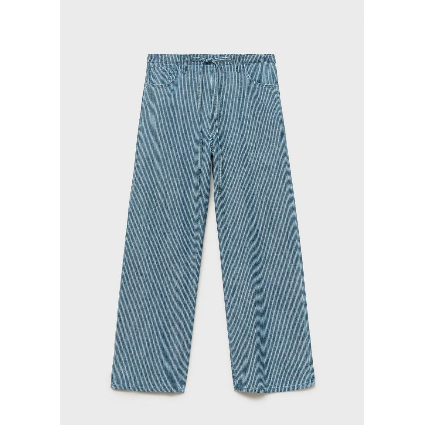 Pantalón Denim Wide Leg Cinturón
