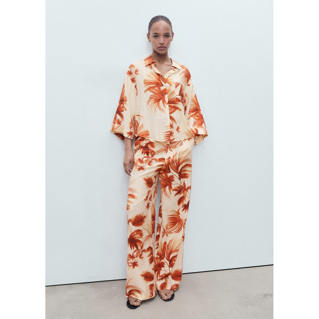 Chemise Palmier Manches Trois Quarts