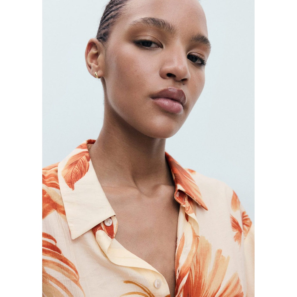 Chemise Palmier Manches Trois Quarts