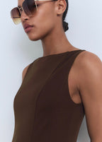 Robe Plissée Et Évasée