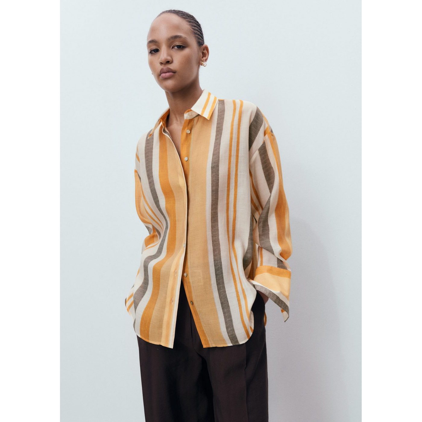 Chemise Rayures Lyocell