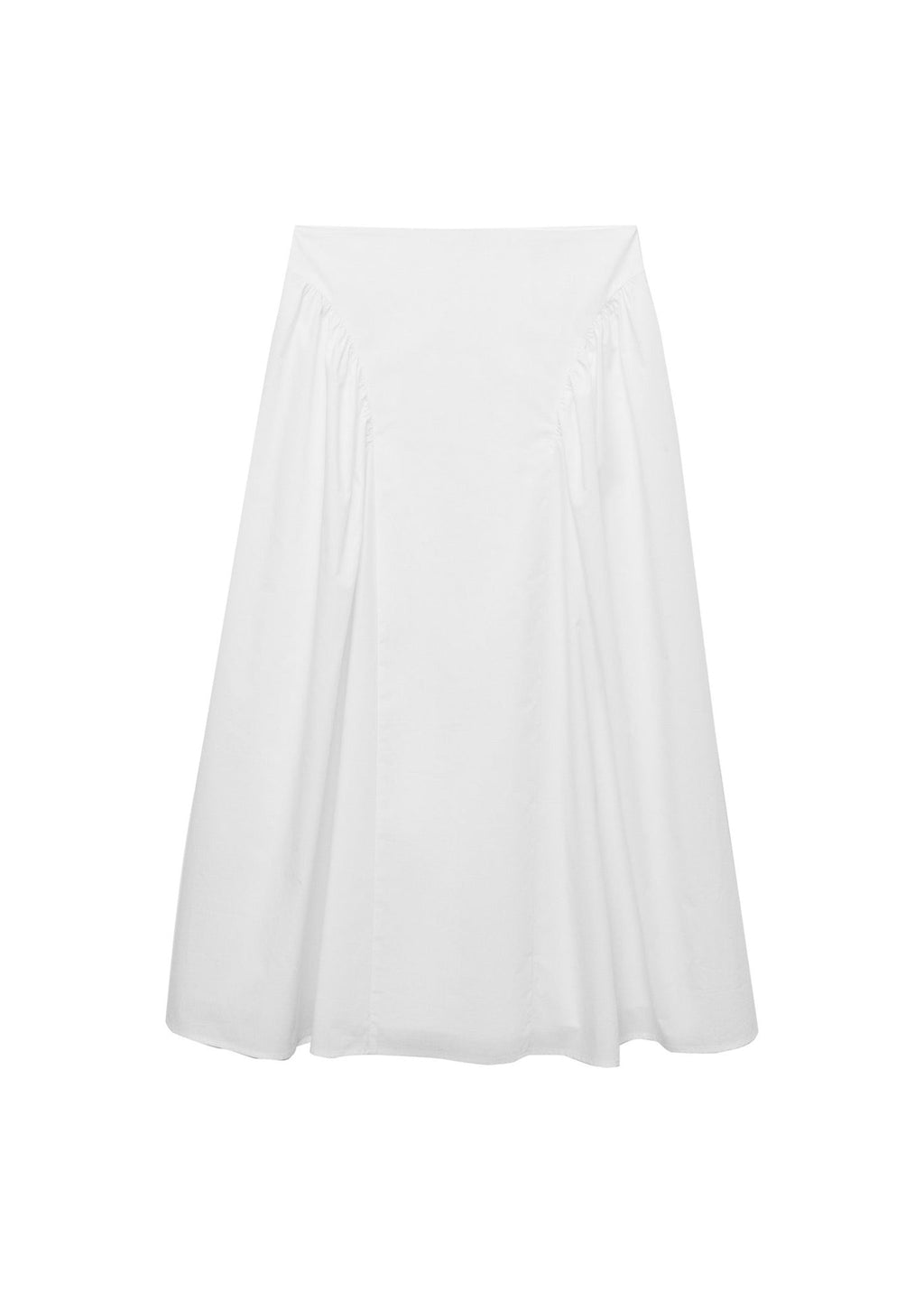 Jupe Midi Coton À Fronces