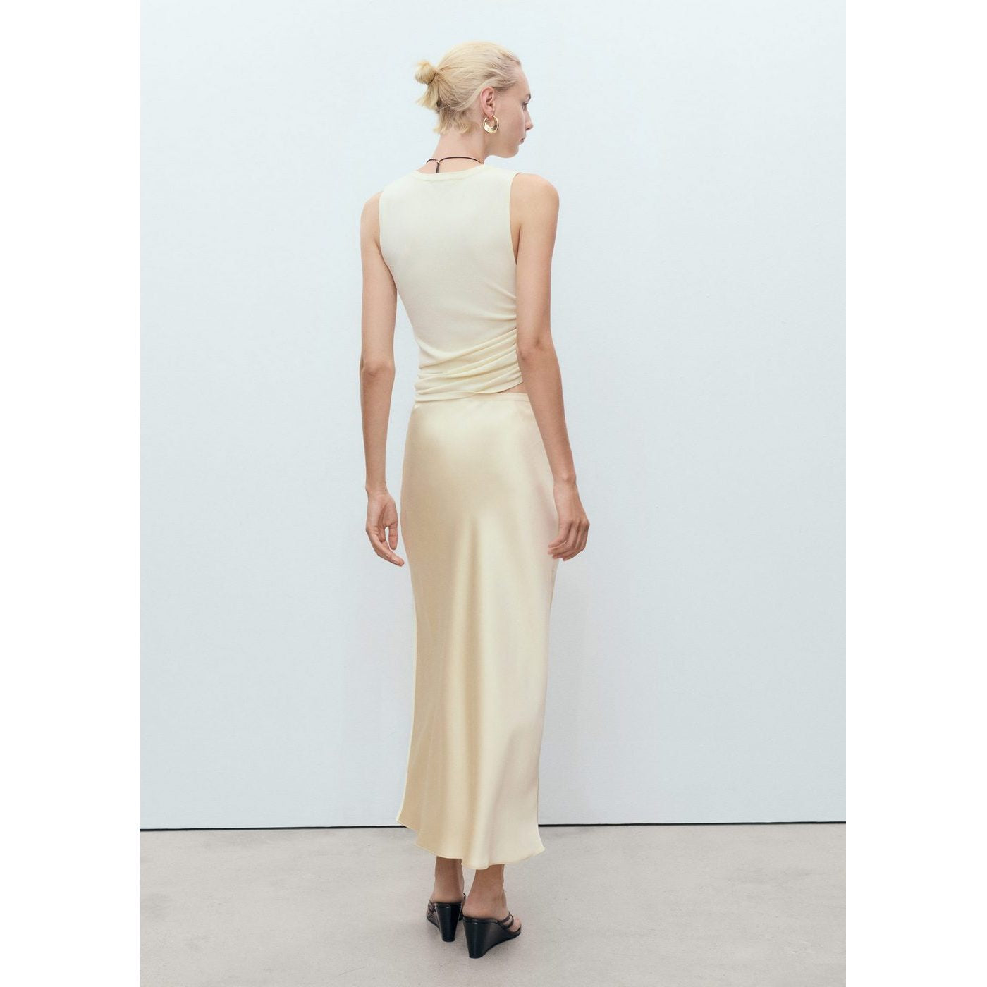 Jupe Midi Satinée