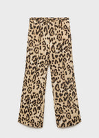 Pantalon Droit Léopard