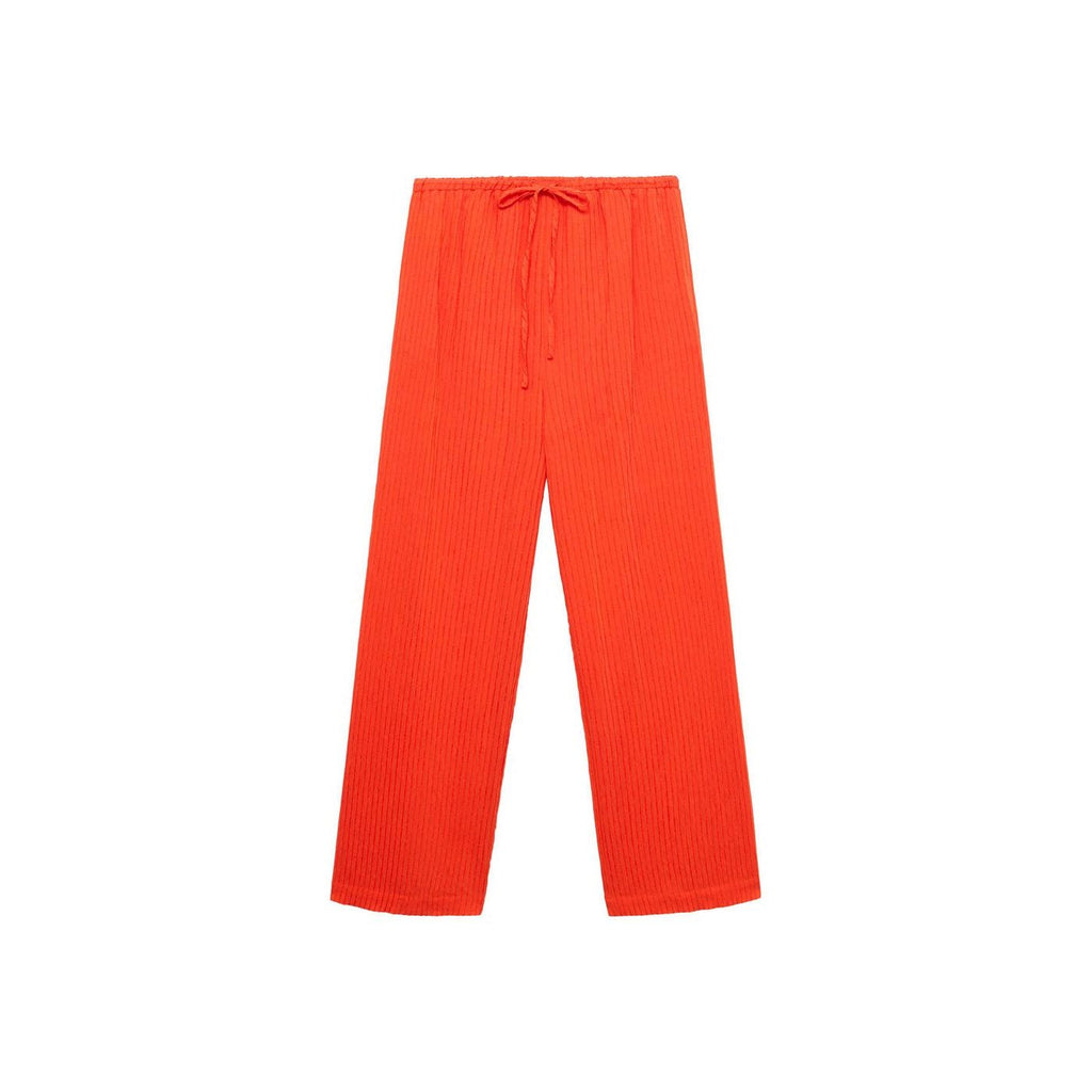 Pantalon Droit Effet Froissé