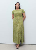 Robe Imprimée Fente Latérale
