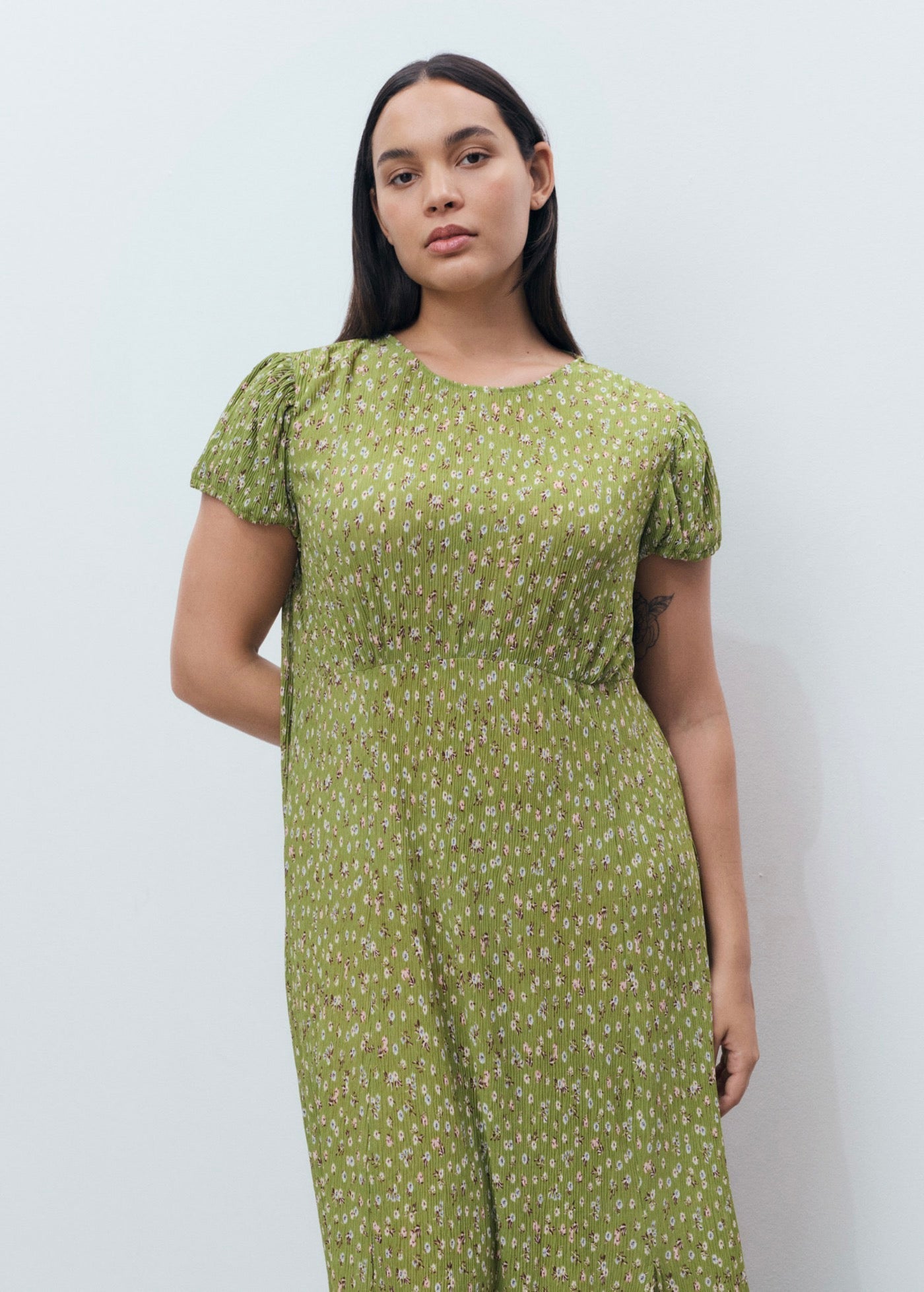 Robe Imprimée Fente Latérale