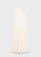 Robe Tissu Combiné Asymétrique