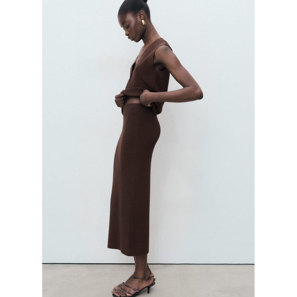 Jupe Midi Maille Fine