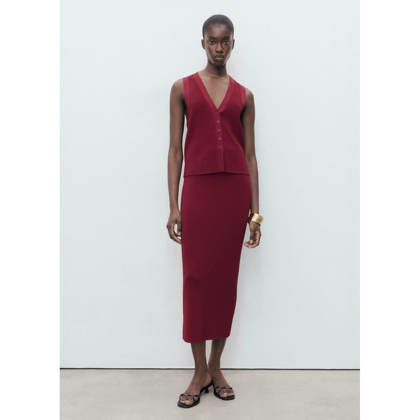 Jupe Midi Maille Fine