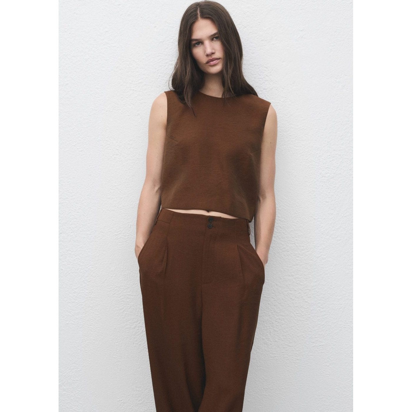 Pantalon Droit Pinces