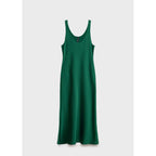 Robe Satinée Col Plongeant