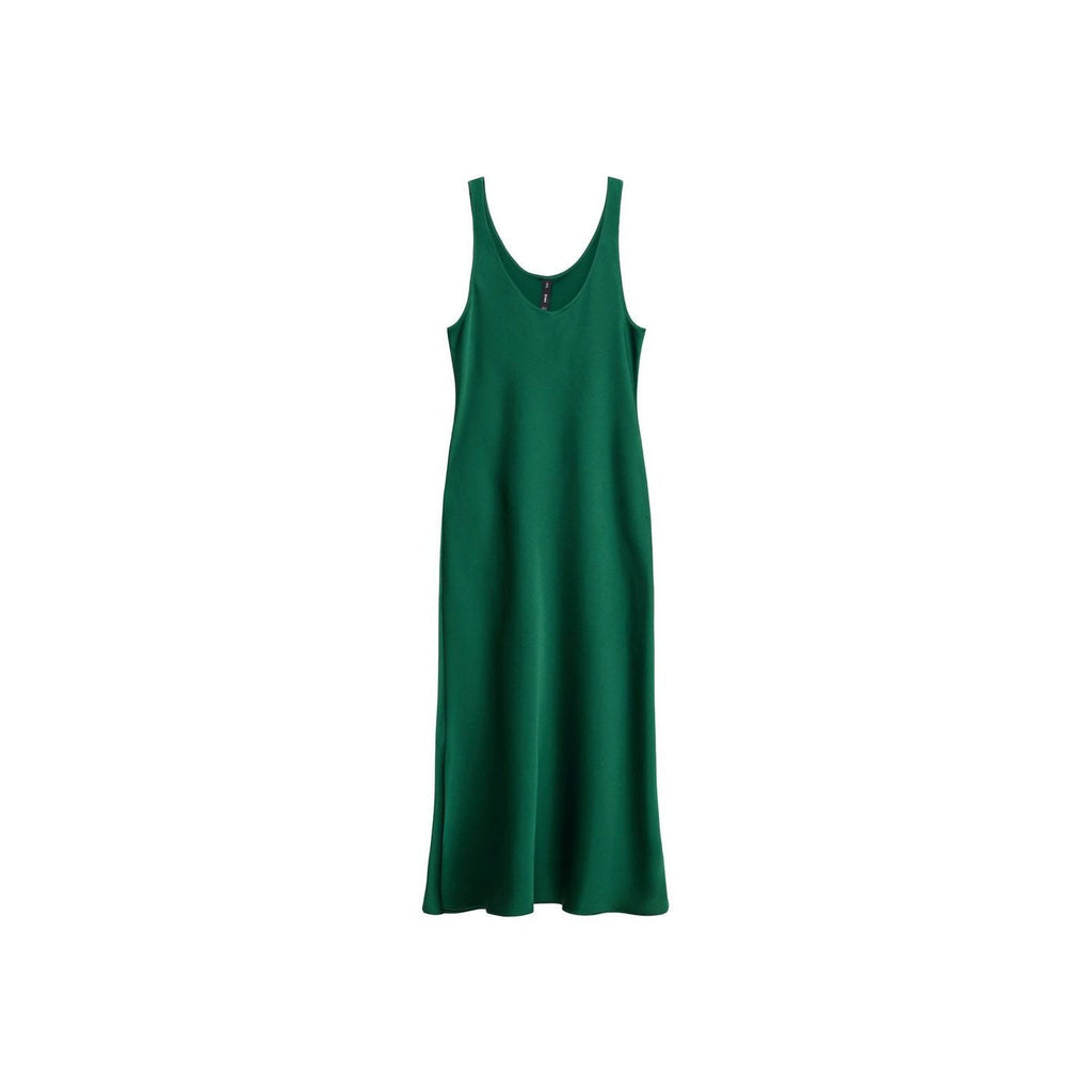 Robe Satinée Col Plongeant