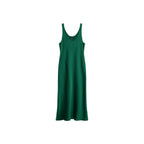 Robe Satinée Col Plongeant