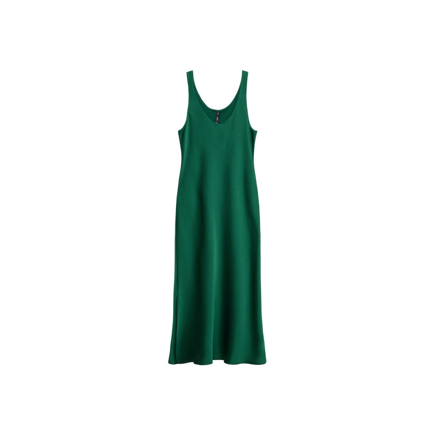 Robe Satinée Col Plongeant