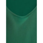 Robe Satinée Col Plongeant