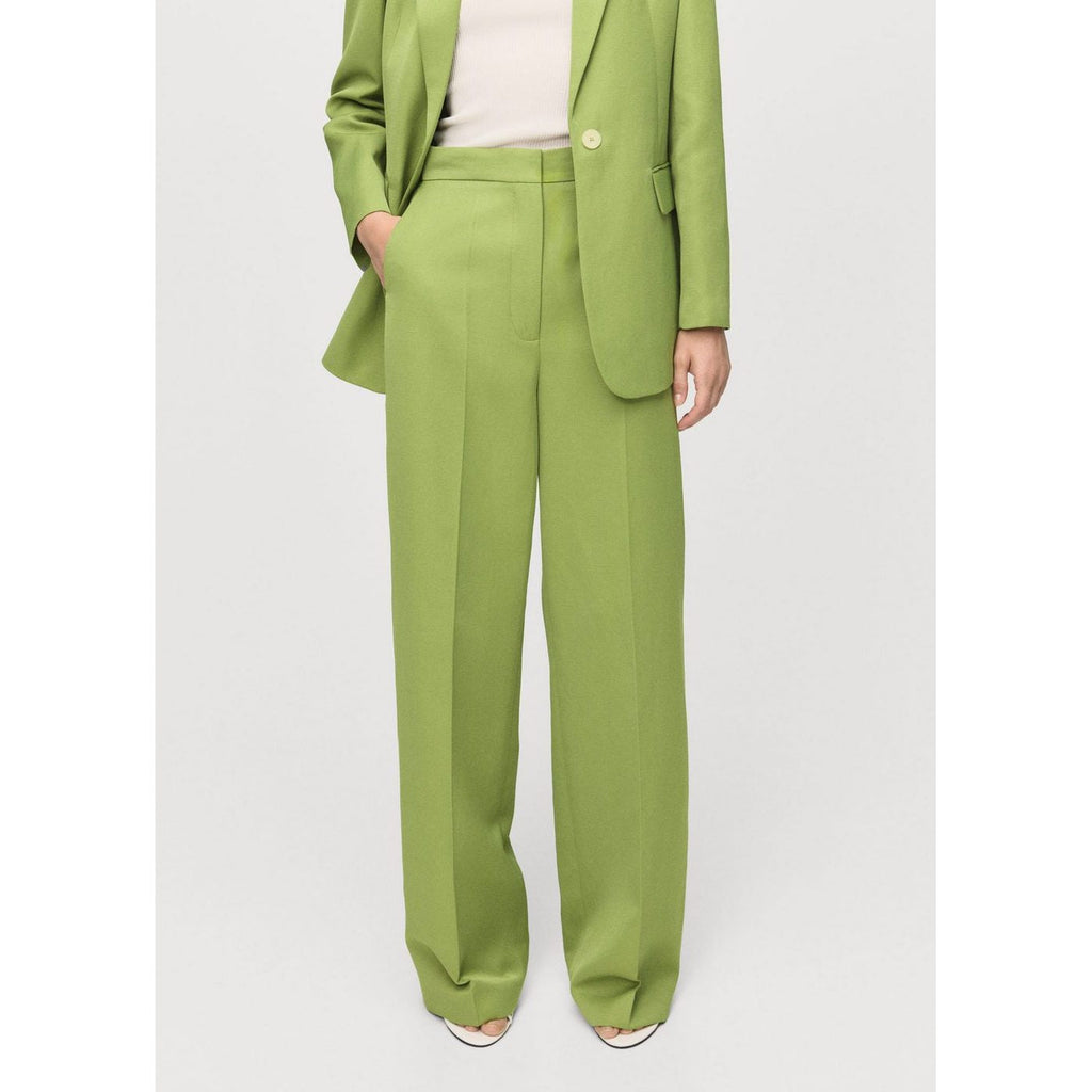Pantalon De Costume Droit Lin Mélangé