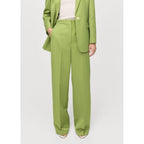 Pantalon De Costume Droit Lin Mélangé
