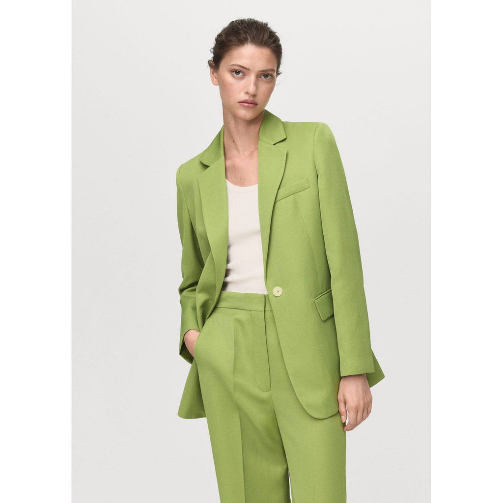 Pantalon De Costume Droit Lin Mélangé
