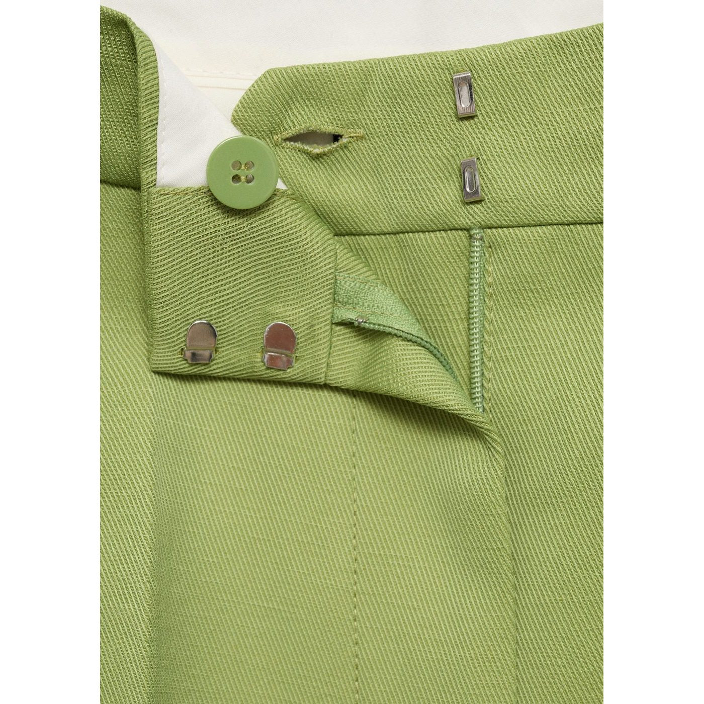 Pantalon De Costume Droit Lin Mélangé