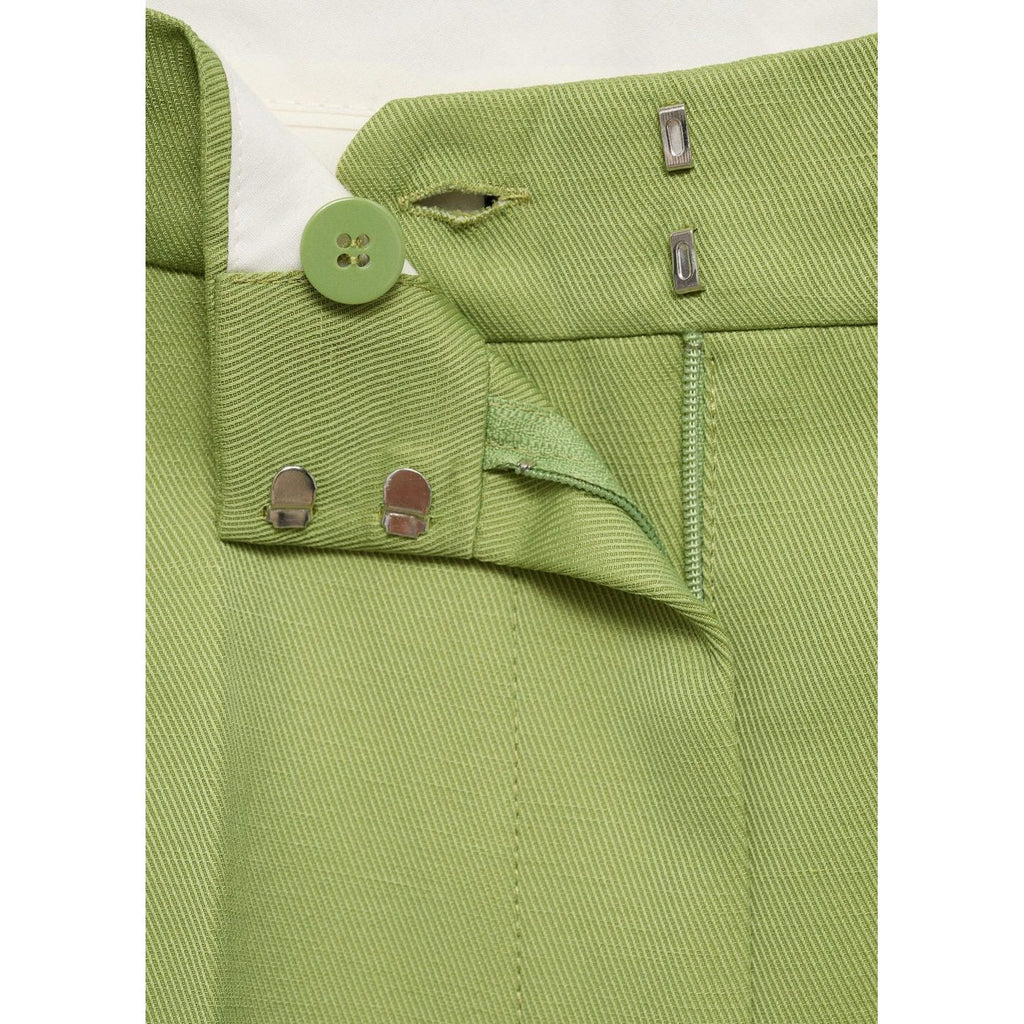Pantalon De Costume Droit Lin Mélangé