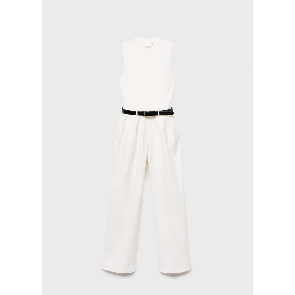 Combinaison À Ceinture Tissu Combiné