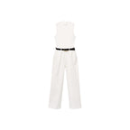 Combinaison À Ceinture Tissu Combiné
