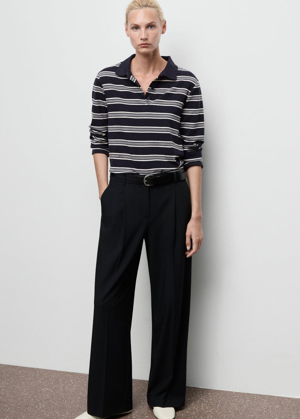 Pantalon Large À Pinces