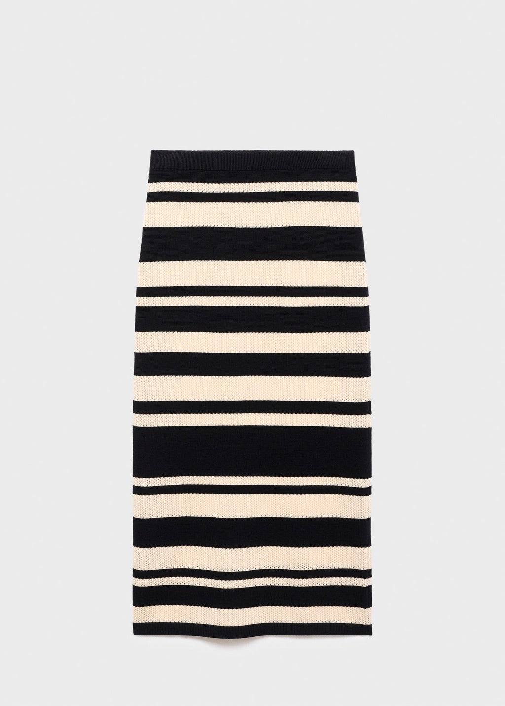 Jupe Midi En Maille À Rayures